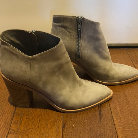 Vince Shoes - Vince Grey Suede Booties